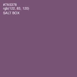 #7A5378 - Salt Box Color Image